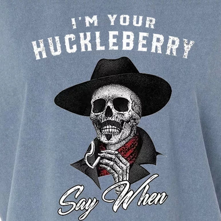 Im Your Huckleberry Say When Doc Holiday Garment-Dyed Women's Muscle Tee