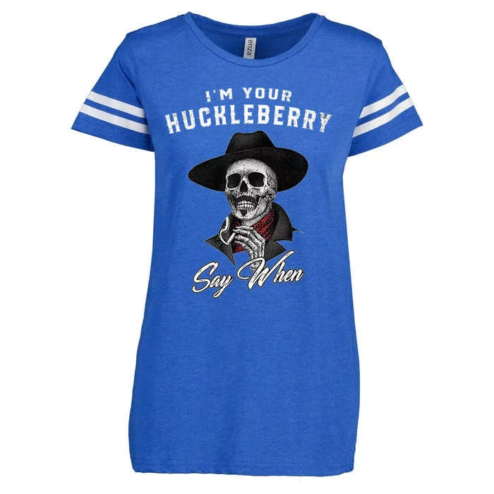 Im Your Huckleberry Say When Doc Holiday Enza Ladies Jersey Football T-Shirt