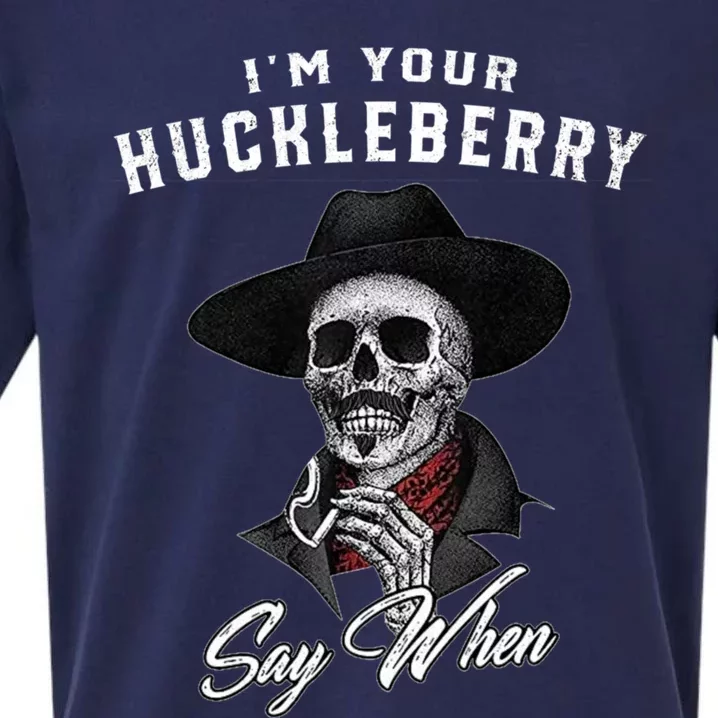 Im Your Huckleberry Say When Doc Holiday Sueded Cloud Jersey T-Shirt