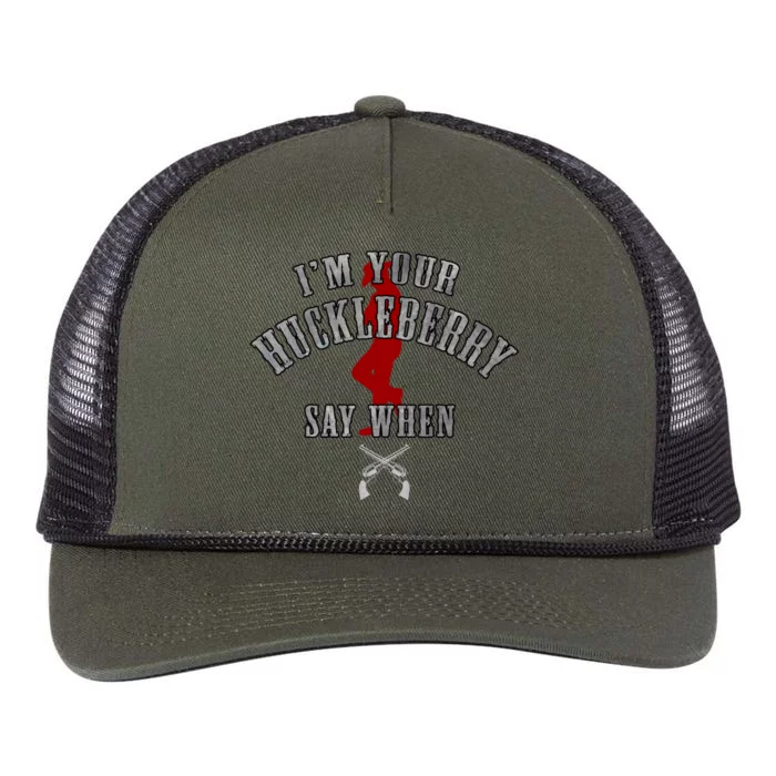 Im Your Huckleberry Say When Doc Holiday Retro Rope Trucker Hat Cap