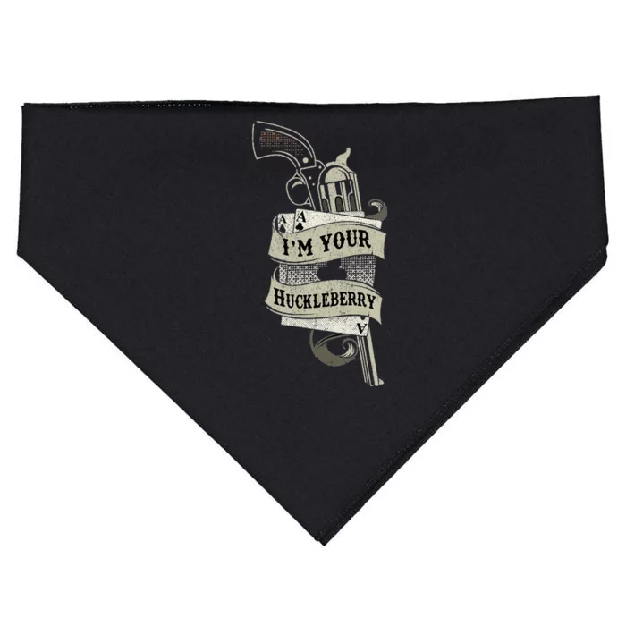 Im Your Huckleberry Cowboy Quote And Funny Sayings USA-Made Doggie Bandana