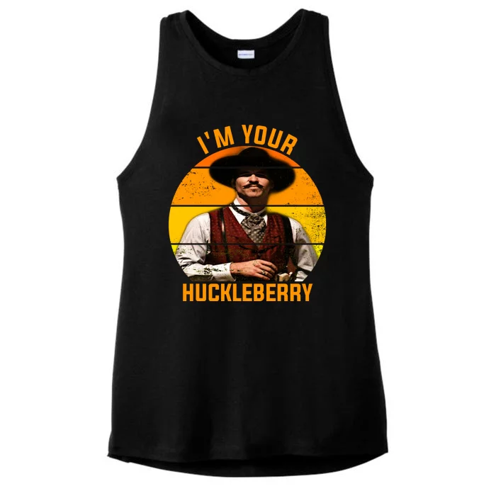 I'm Your Huckleberry Tombstone Ladies Tri-Blend Wicking Tank