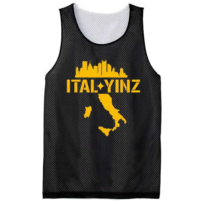 Ital Yinz Italian Pittsburgher Mesh Reversible Basketball Jersey Tank