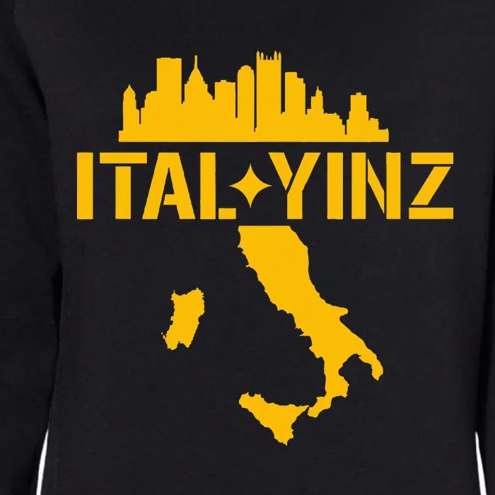 Ital Yinz Italian Pittsburgher Womens California Wash Sweatshirt