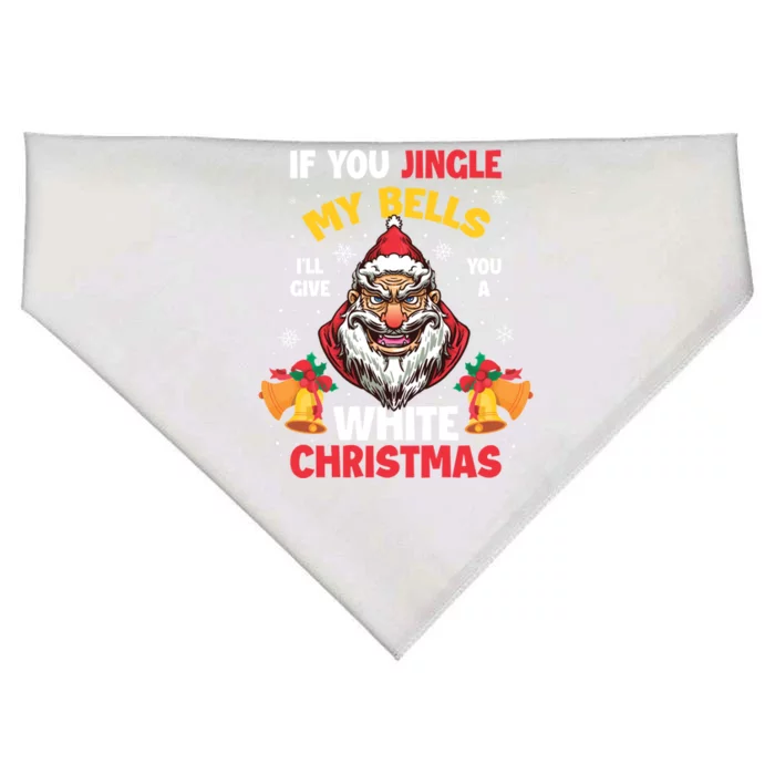 If You Jingle My Bells I'll Give You A White Christmas Cool Gift USA-Made Doggie Bandana