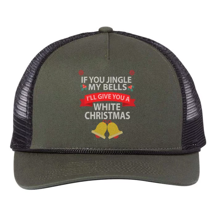 If You Jingle My BELLS I'll Give You a White Christmas Retro Rope Trucker Hat Cap