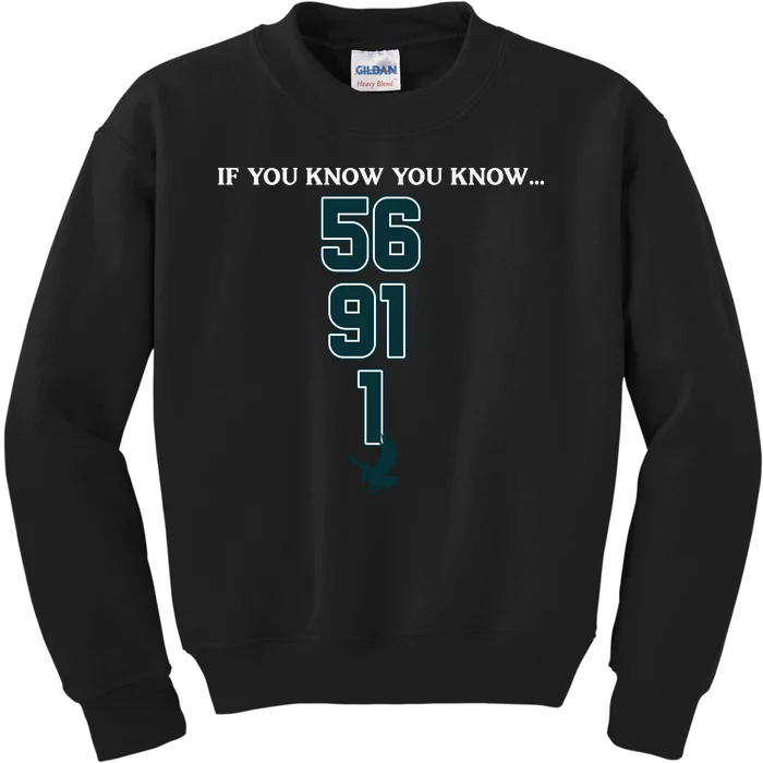 If You Know You Know Funny Number Football Fan Kids Sweatshirt