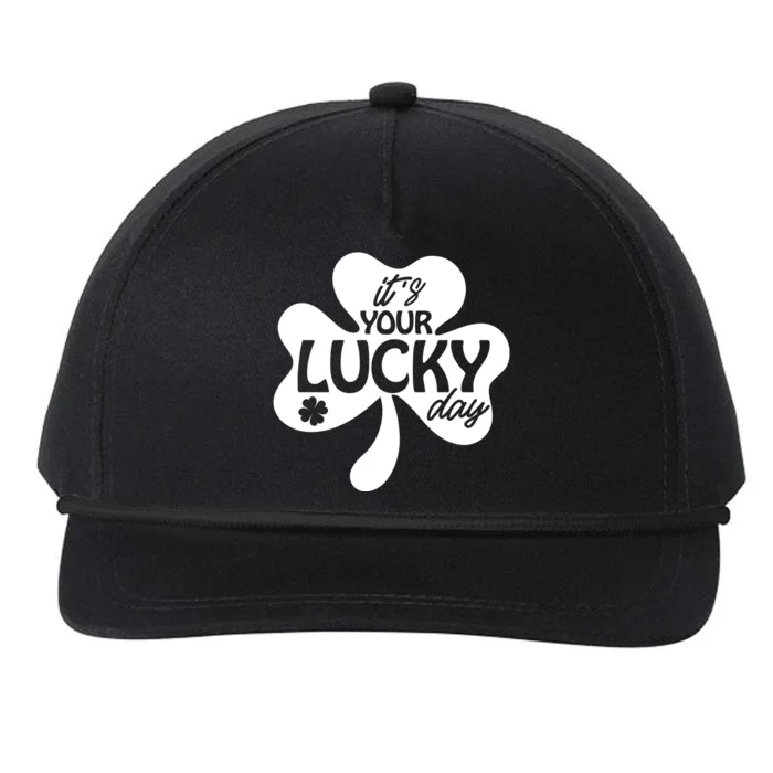 It's Your Lucky Day St Patricks Day Snapback Five-Panel Rope Hat