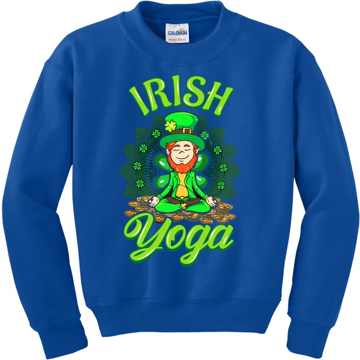 Irish Yoga Leprechaun St Patricks Day Ireland Namaste Meaningful Gift Kids Sweatshirt