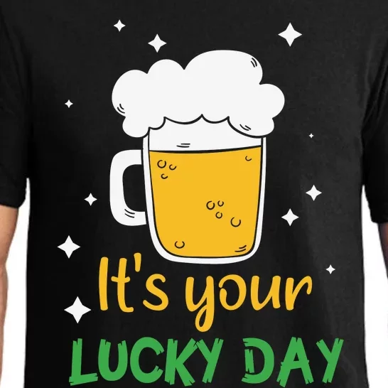 Its Your Lucky Day Funny Drinking Beer Pajama Set