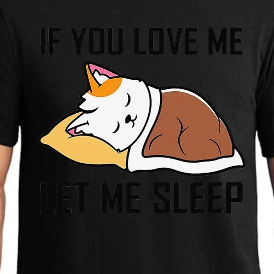 If You Love Me Let Me Sleep Cat Pet Lover Funny Gifts Pajama Set