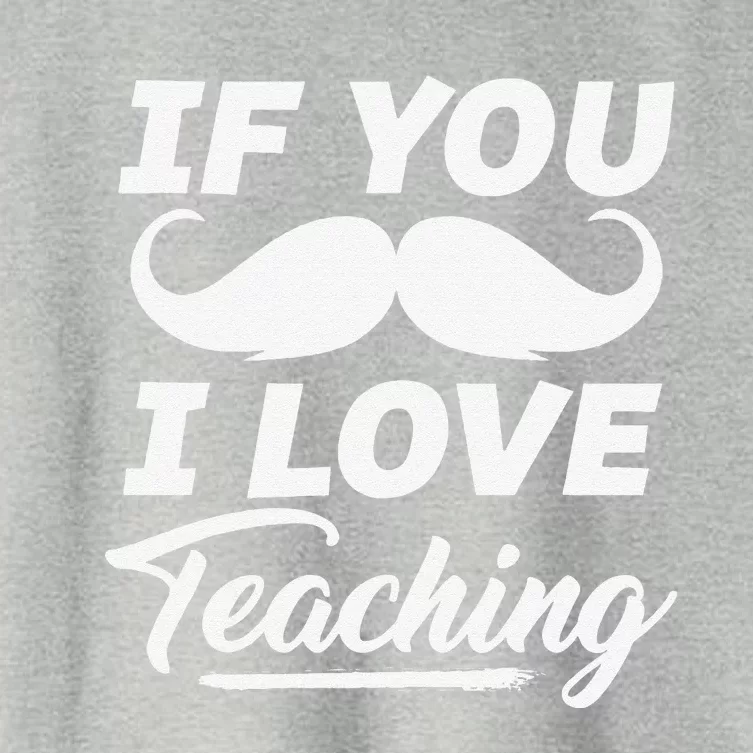 If You Mustache I Love Teaching Teacher Cinco De Mayo Women's Crop Top Tee