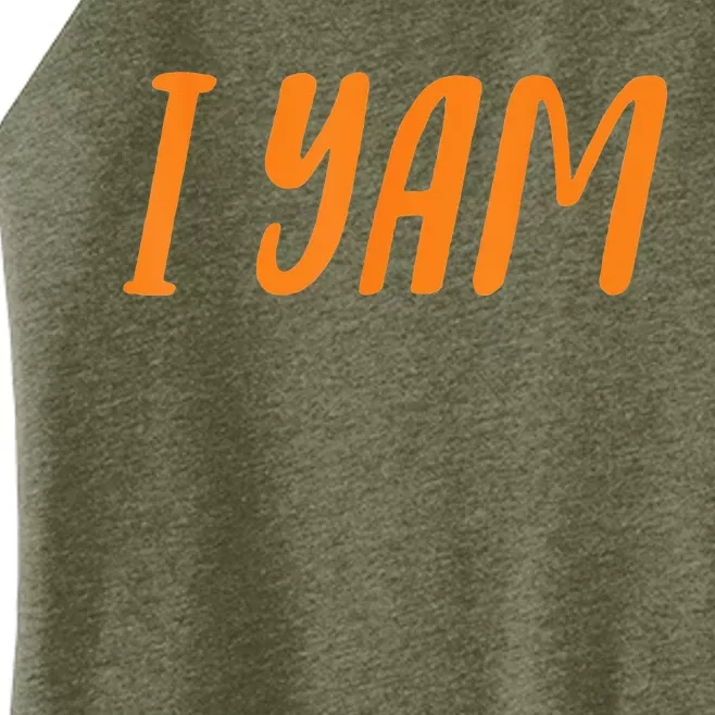 I yam my sweet potato for matching couple thanksgiving Women’s Perfect Tri Rocker Tank