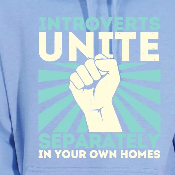 In Your Own Homes Introverts Unite Separately Funny Unisex Surf Hoodie