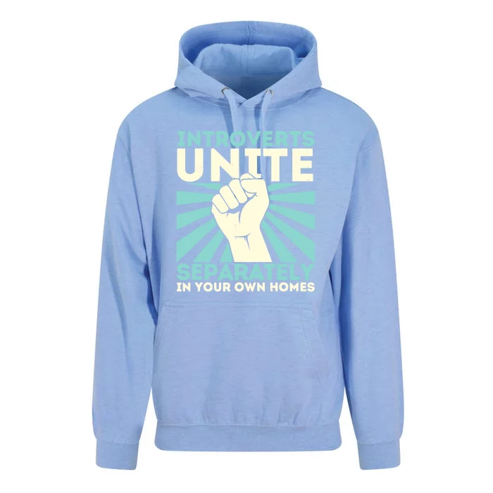 In Your Own Homes Introverts Unite Separately Funny Unisex Surf Hoodie