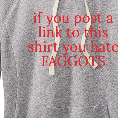 If You Poste A Link To This You Hate Faggots Women's Fleece Hoodie