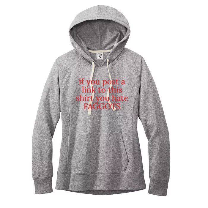 If You Poste A Link To This You Hate Faggots Women's Fleece Hoodie