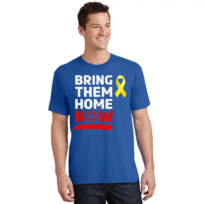 Israel Yellow Ribbon Symbol Bring Them Back Home Now T-Shirt