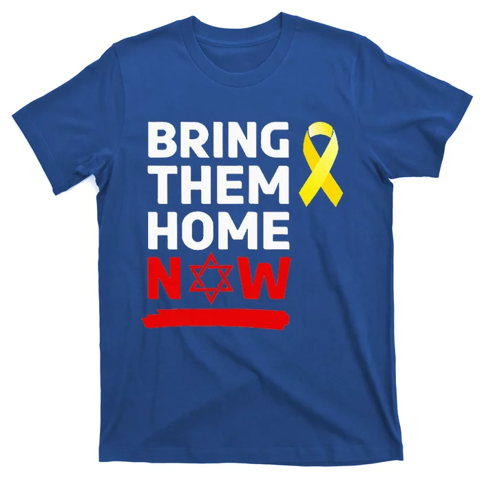 Israel Yellow Ribbon Symbol Bring Them Back Home Now T-Shirt