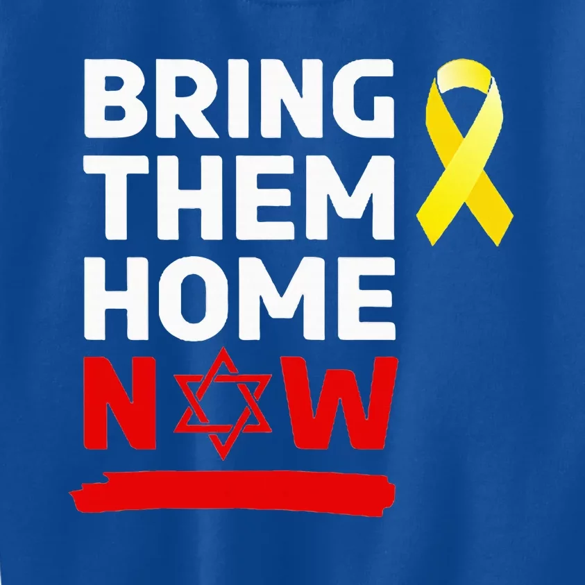 Israel Yellow Ribbon Symbol Bring Them Back Home Now Kids Sweatshirt