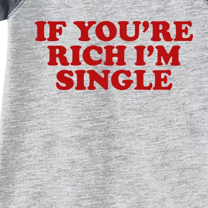 If Youre Rich Im Single Funny 2000s Inspired Meme Infant Baby Jersey Bodysuit