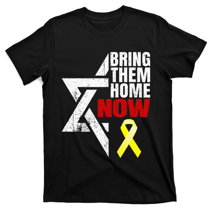 Israel Yellow Ribbon Symbol Bring Them Back Home Now T-Shirt