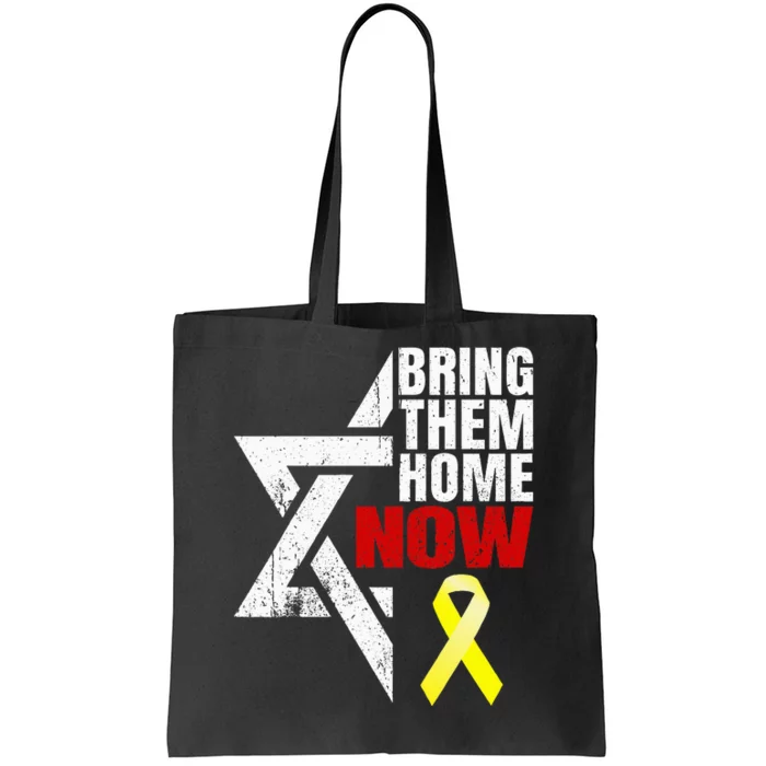 Israel Yellow Ribbon Symbol Bring Them Back Home Now Tote Bag