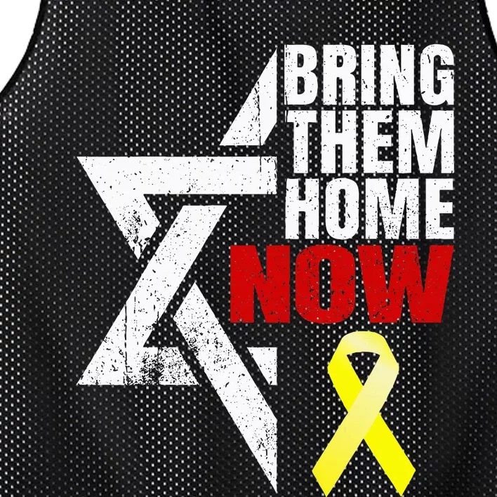 Israel Yellow Ribbon Symbol Bring Them Back Home Now Mesh Reversible Basketball Jersey Tank