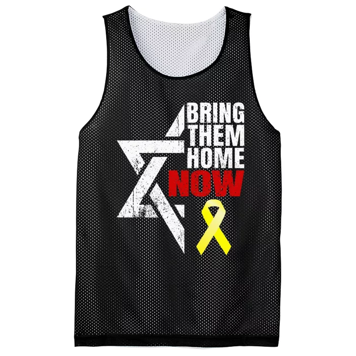 Israel Yellow Ribbon Symbol Bring Them Back Home Now Mesh Reversible Basketball Jersey Tank