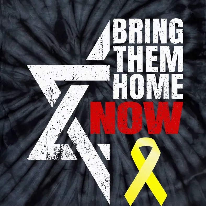 Israel Yellow Ribbon Symbol Bring Them Back Home Now Tie-Dye T-Shirt