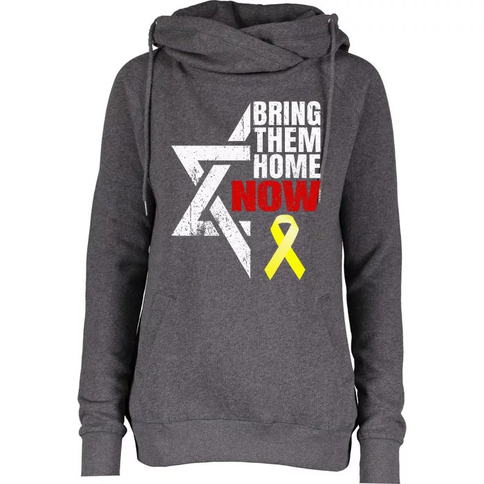 Israel Yellow Ribbon Symbol Bring Them Back Home Now Womens Funnel Neck Pullover Hood