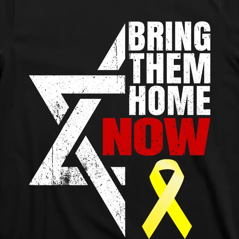 Israel Yellow Ribbon Symbol Bring Them Back Home Now T-Shirt