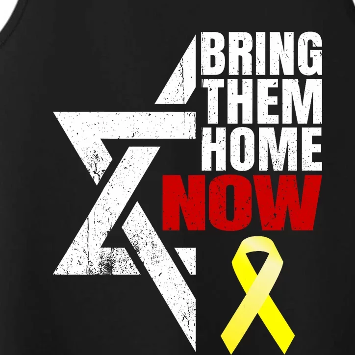 Israel Yellow Ribbon Symbol Bring Them Back Home Now Performance Tank