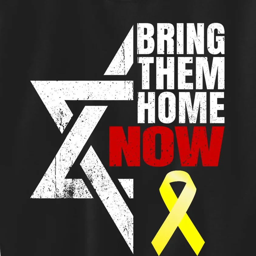 Israel Yellow Ribbon Symbol Bring Them Back Home Now Kids Sweatshirt