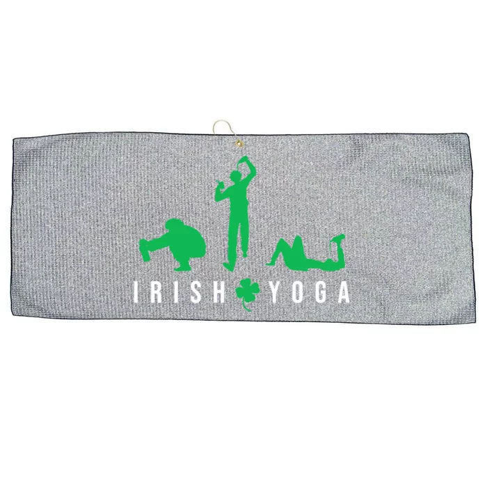 Irish Yoga Shamrock St Paddys Day Beer Ing Cute Gift Large Microfiber Waffle Golf Towel