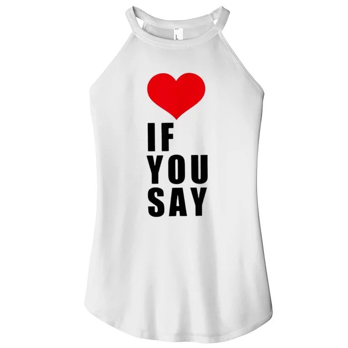 If You Say Funny I Love Heart Red Color Gifts Women’s Perfect Tri Rocker Tank