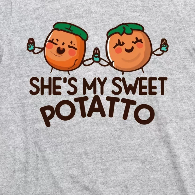 I Yam Shes My Sweet Potato Couples Funny Thanksgiving T-Shirt