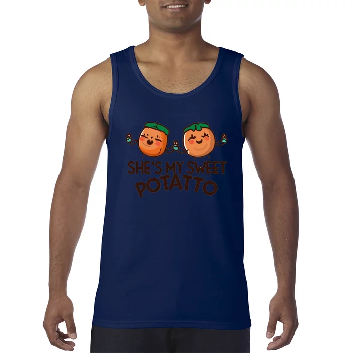 I Yam Shes My Sweet Potato Couples Funny Thanksgiving Tank Top