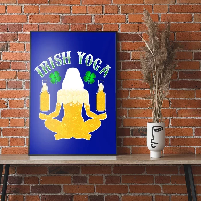 Irish Yoga St Patricks Day Funny Ing Yogi Namaste Gift Poster