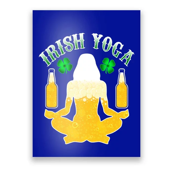 Irish Yoga St Patricks Day Funny Ing Yogi Namaste Gift Poster