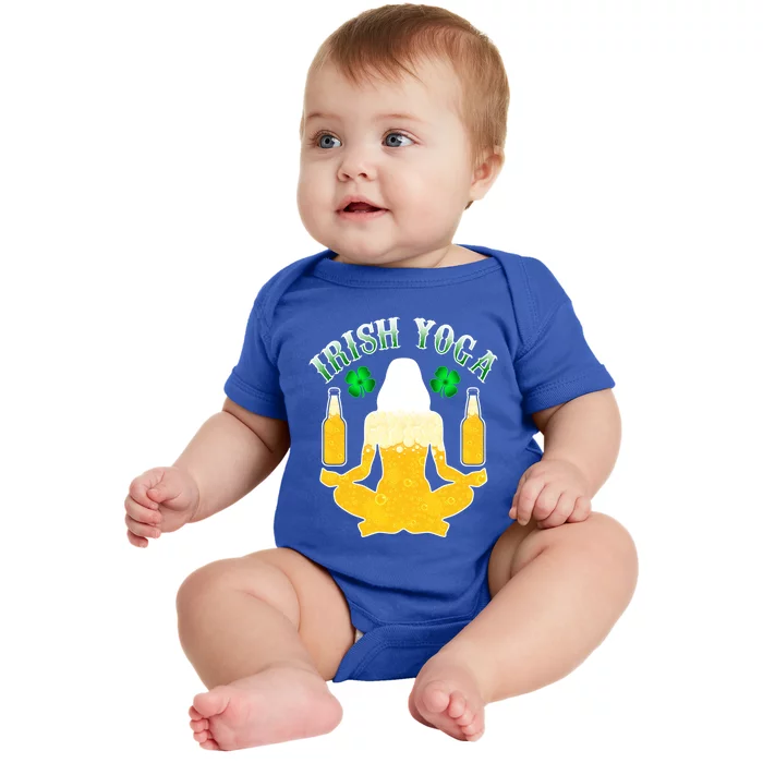 Irish Yoga St Patricks Day Funny Ing Yogi Namaste Gift Baby Bodysuit