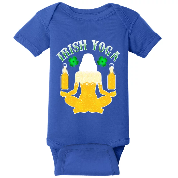 Irish Yoga St Patricks Day Funny Ing Yogi Namaste Gift Baby Bodysuit