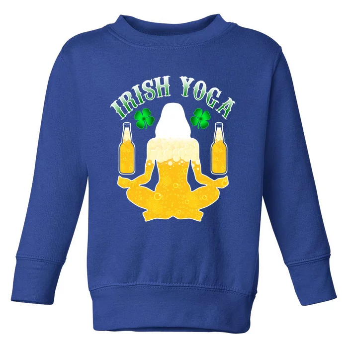 Irish Yoga St Patricks Day Funny Ing Yogi Namaste Gift Toddler Sweatshirt