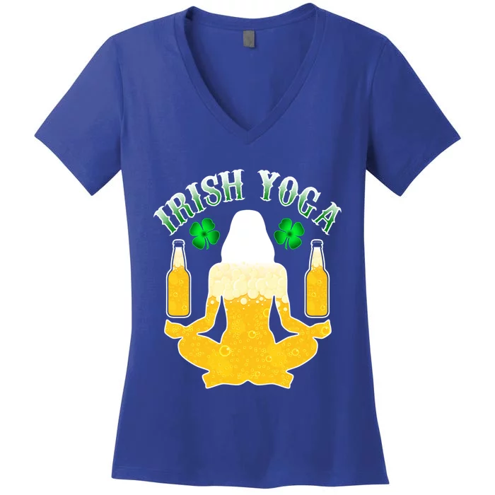 Irish Yoga St Patricks Day Funny Ing Yogi Namaste Gift Women's V-Neck T-Shirt