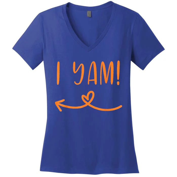 I Yam - She's my sweet potato Women's V-Neck T-Shirt