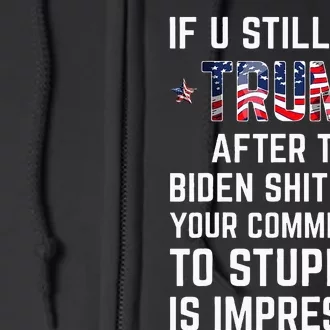 If You Still Hate Trump After This Biden Shit Show Funny Full Zip Hoodie