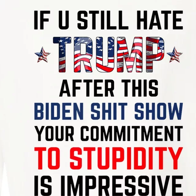 If You Still Hate Trump After This Biden Shit Show Funny Cropped Pullover Crew