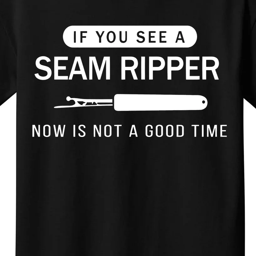 If You See A Seam Ripper Now Is Not A Good Time Kids T-Shirt