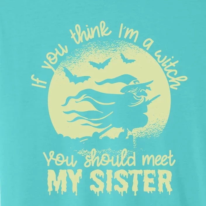 If You Think I Am A Witch You Should Meet My Sister Family Gift ChromaSoft Performance T-Shirt