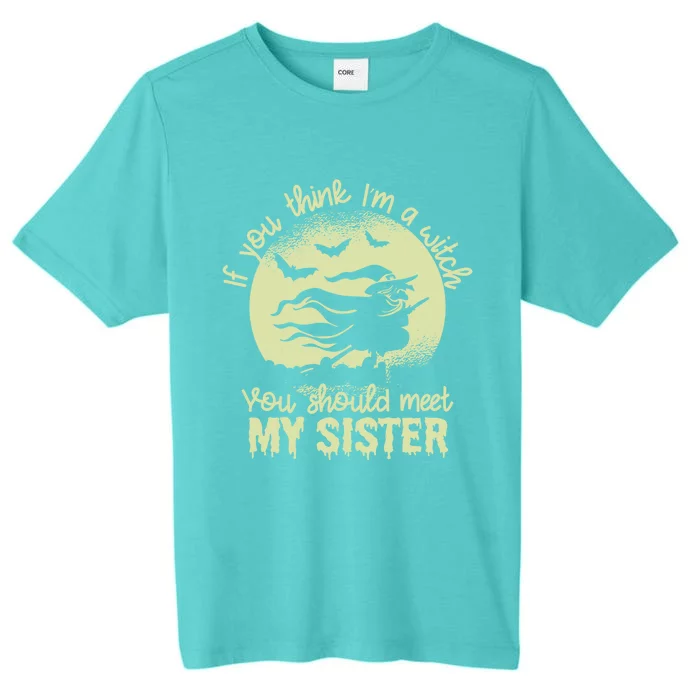 If You Think I Am A Witch You Should Meet My Sister Family Gift ChromaSoft Performance T-Shirt